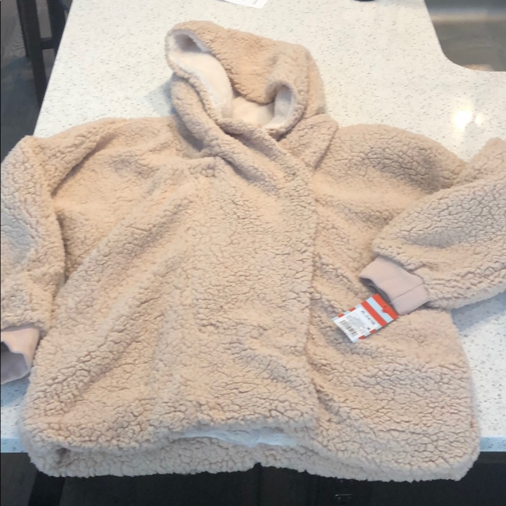 Girls plush teddy bear coat